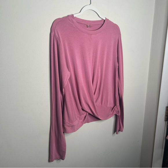Calia by Carrie Underwood Long Sleeve Twist Trap Front Activewear Outdoor Pink M - Picture 3 of 12